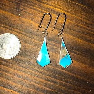 Turquoise and sterling silver earrings